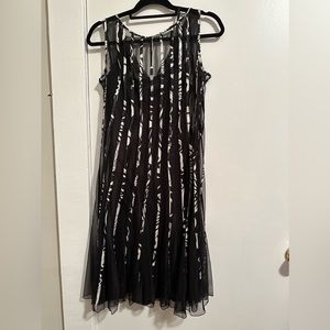Black and White Cocktail Dress - 6